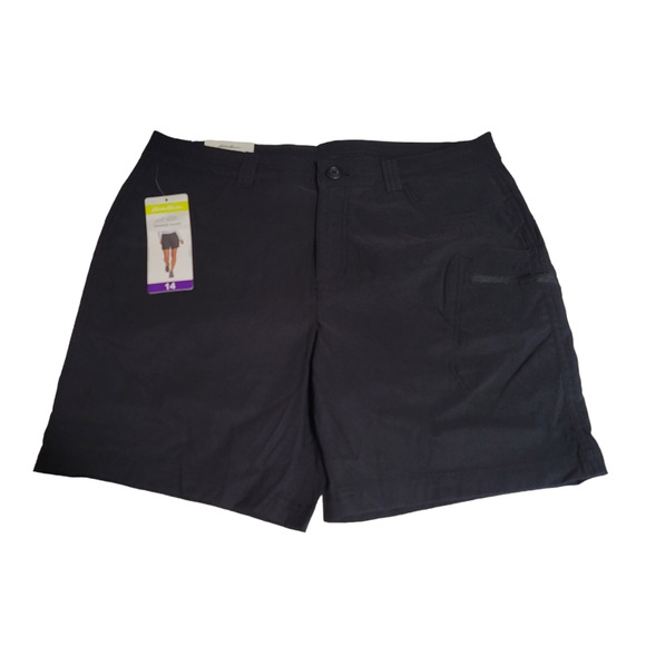 Eddie Bauer Black Athleisure Rainer Shorts Size 14 - Picture 11 of 11